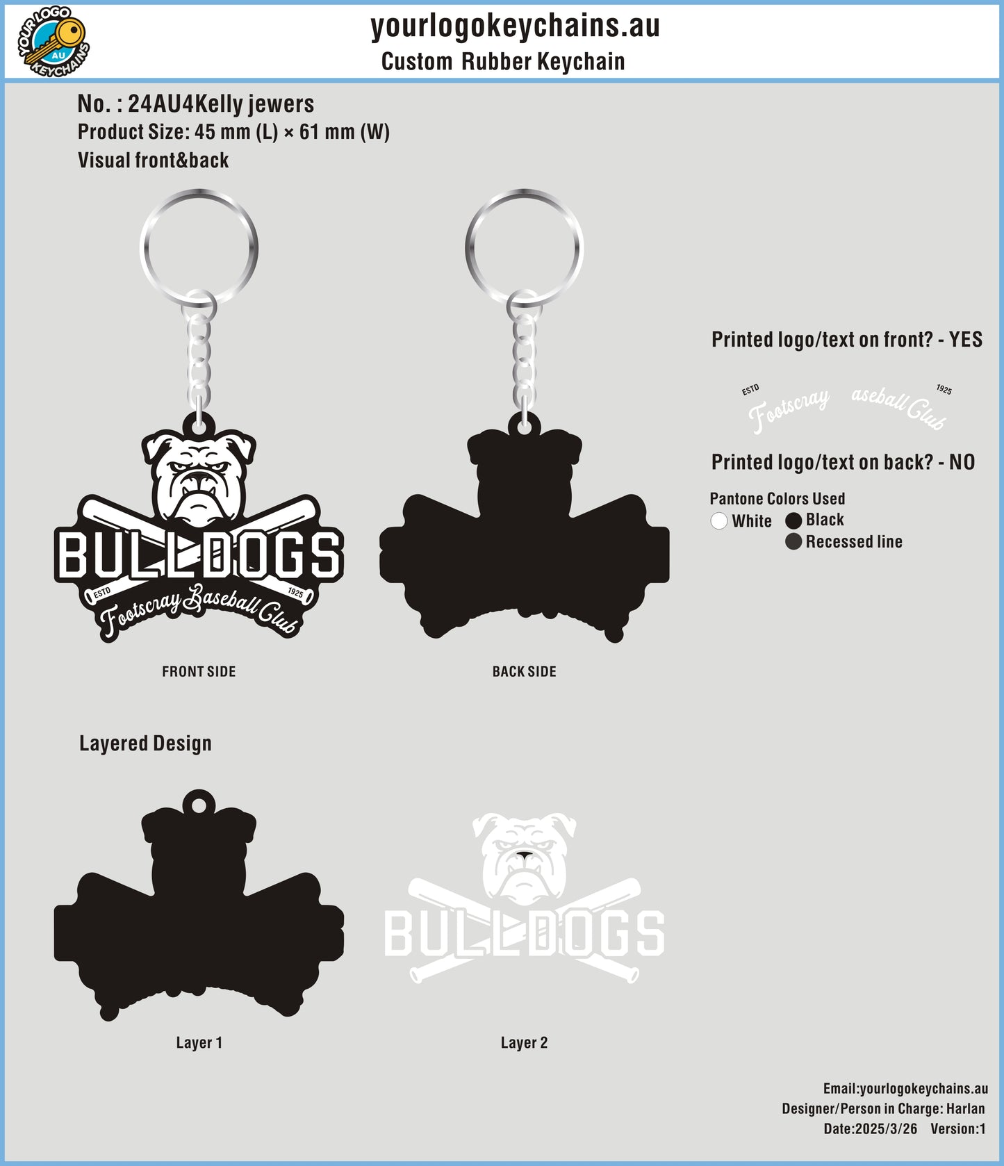 CUSTOM RUBBER KEYCHAINS - 24AU4Kelly jewers 20250325