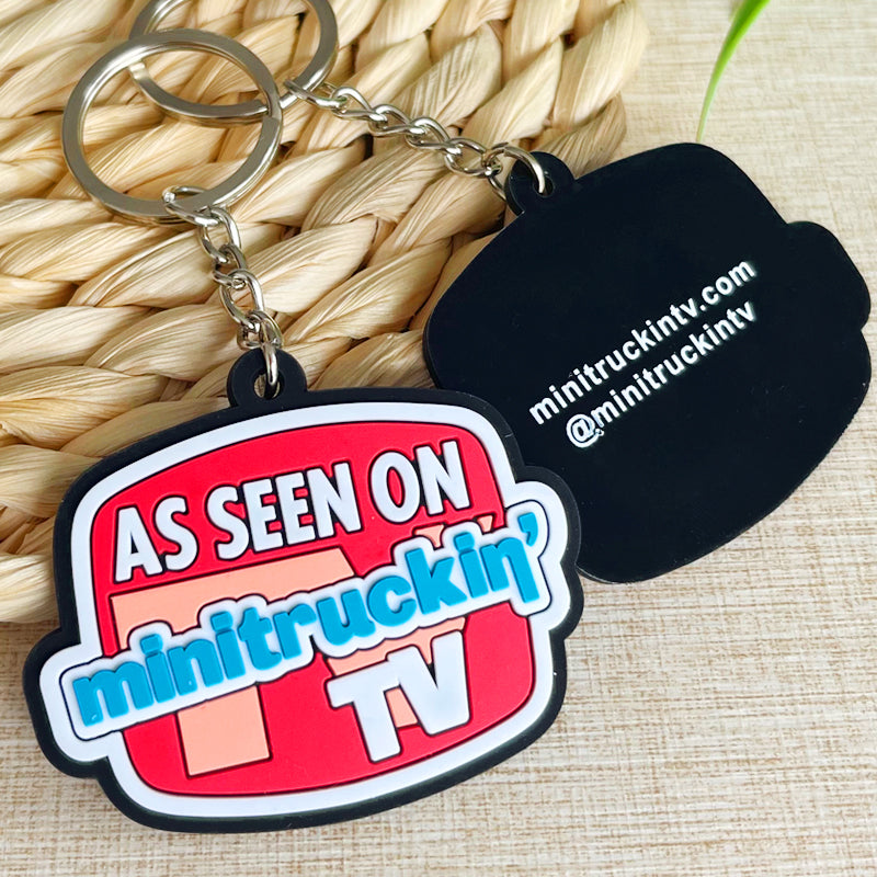 Custom 3D Die Cut Rubber Keychains