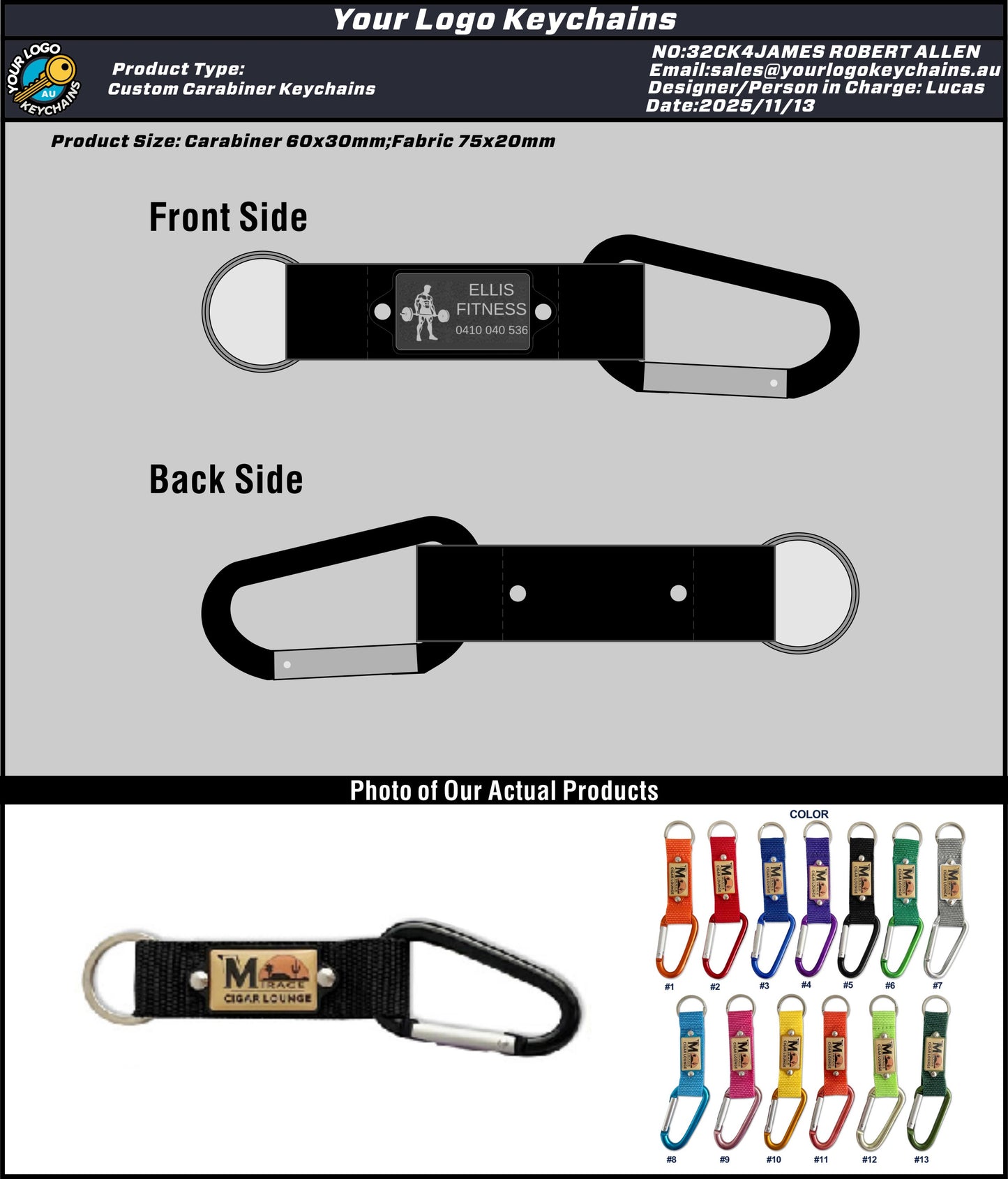 Carabiner Keychains 32CK4JAMES ROBERT ALLEN 20251113