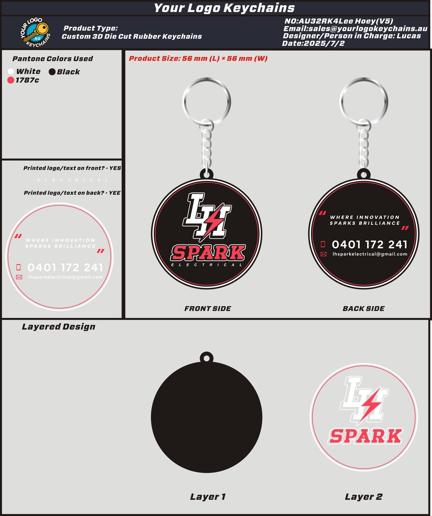 Rubber Keychain - 32RK4Lee Hoey 20250625