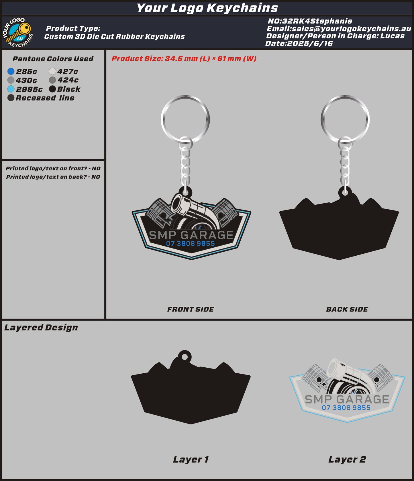 3D Rubber Keychain 32RK4Stephanie 20250617