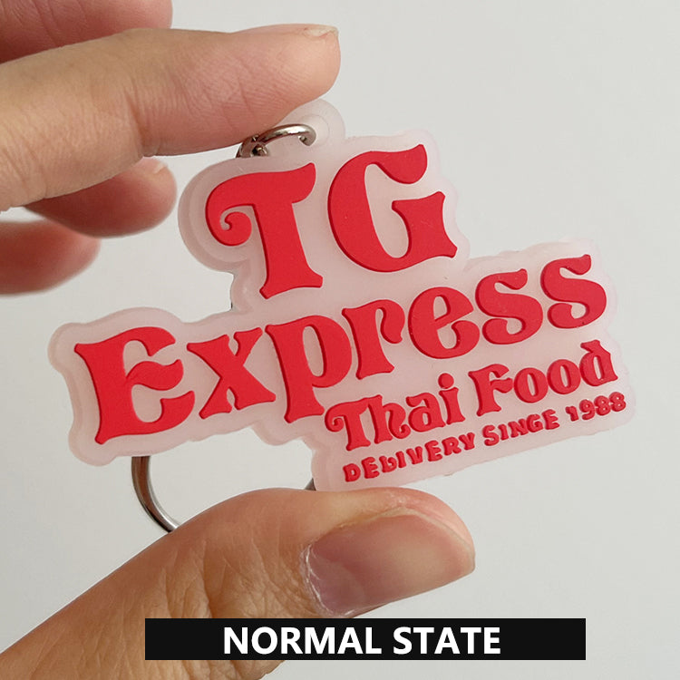 Custom UV Color-Changing PVC Keychain