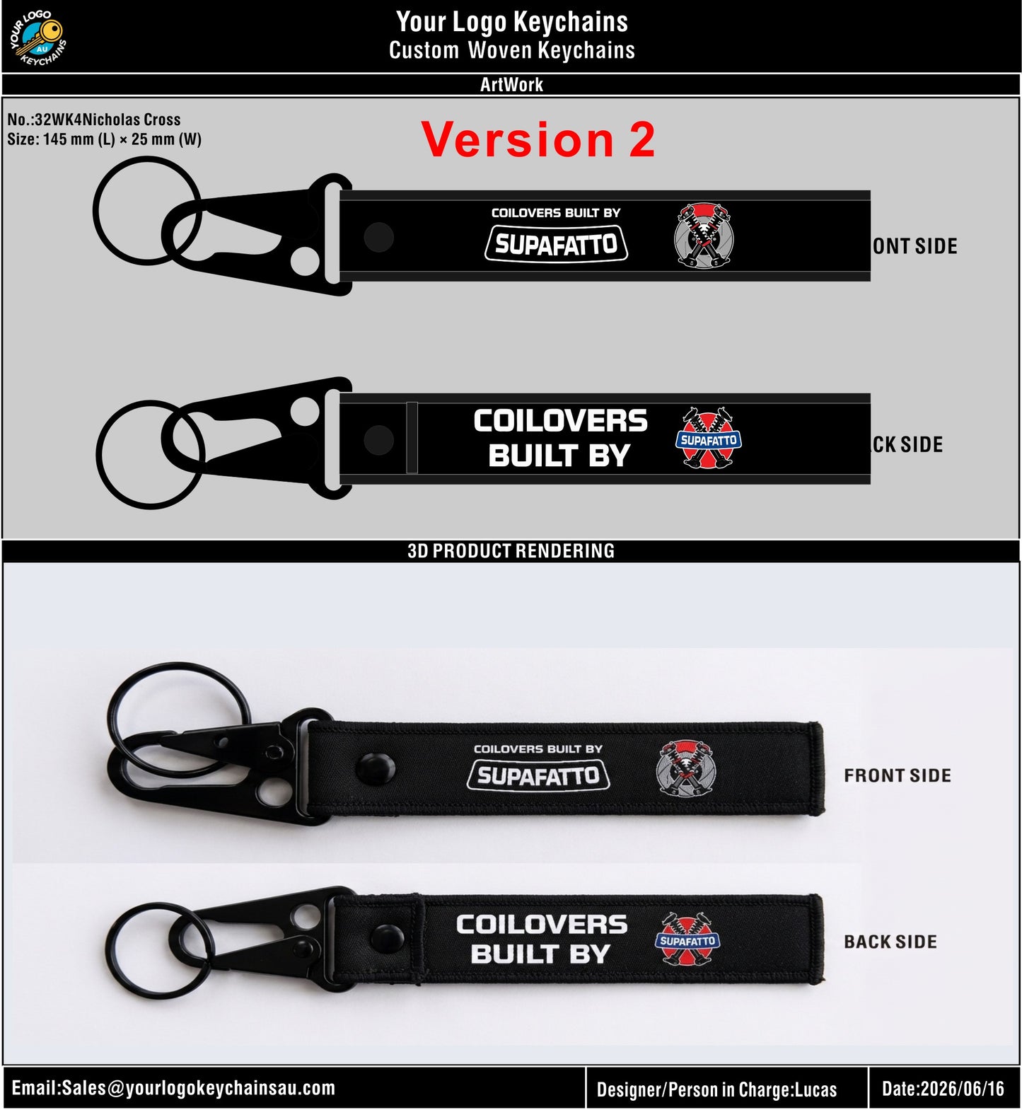 Custom Logo Woven Wrist Loop Keychains - 20260630- 32 - 1