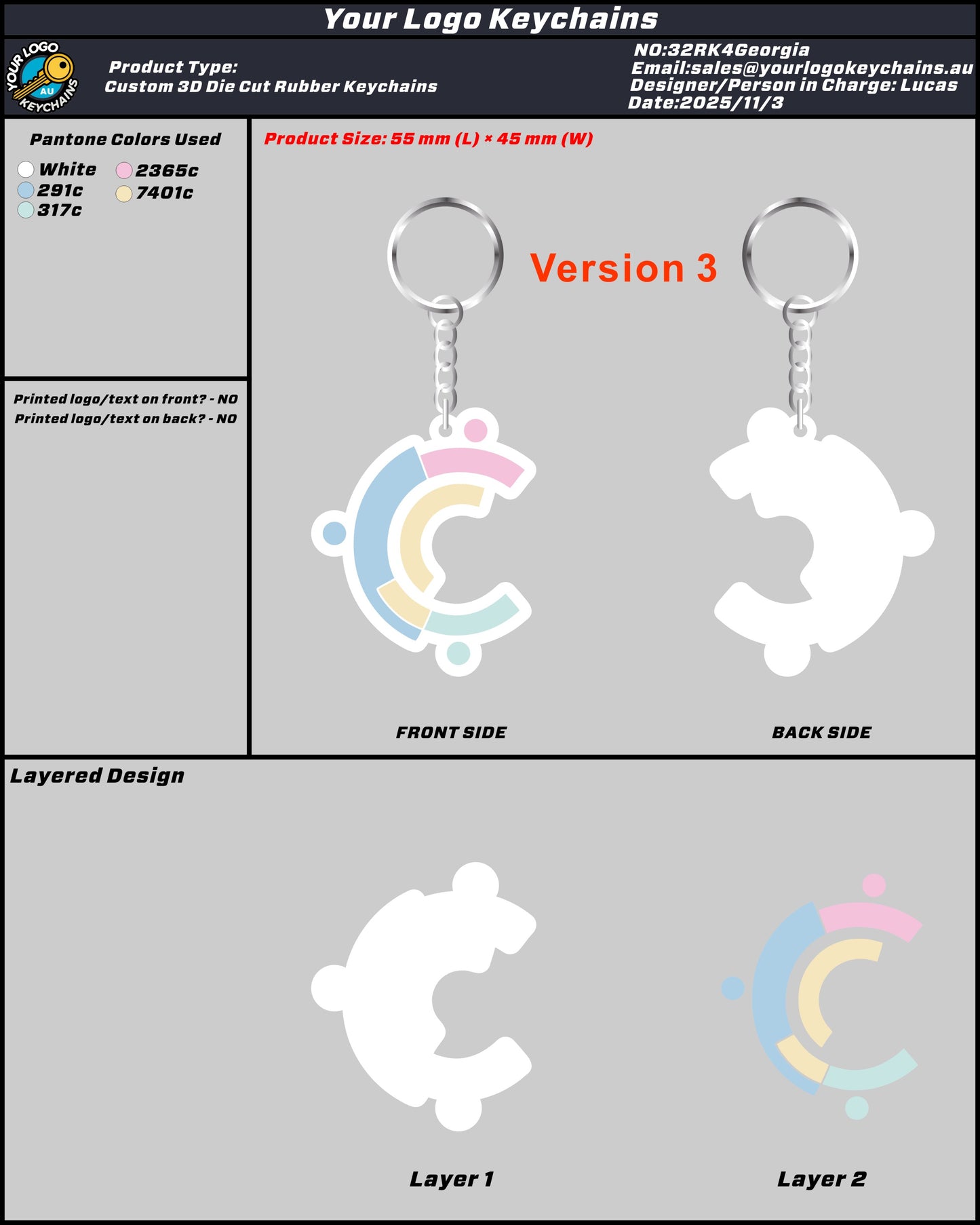 Rubber Keychain 32RK4Georgia 20251103