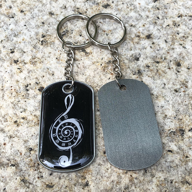 Custom Metal Dog Tag Keychain with Doming - Order Online