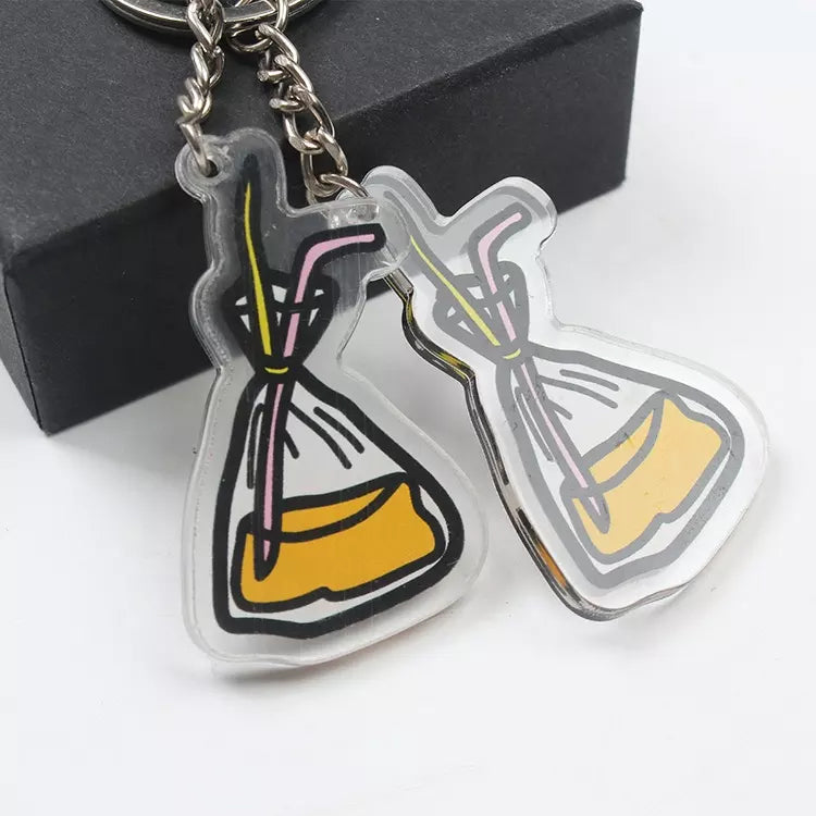 Custom Die-Cut Acrylic Keychain - Free Design Proof & Quote