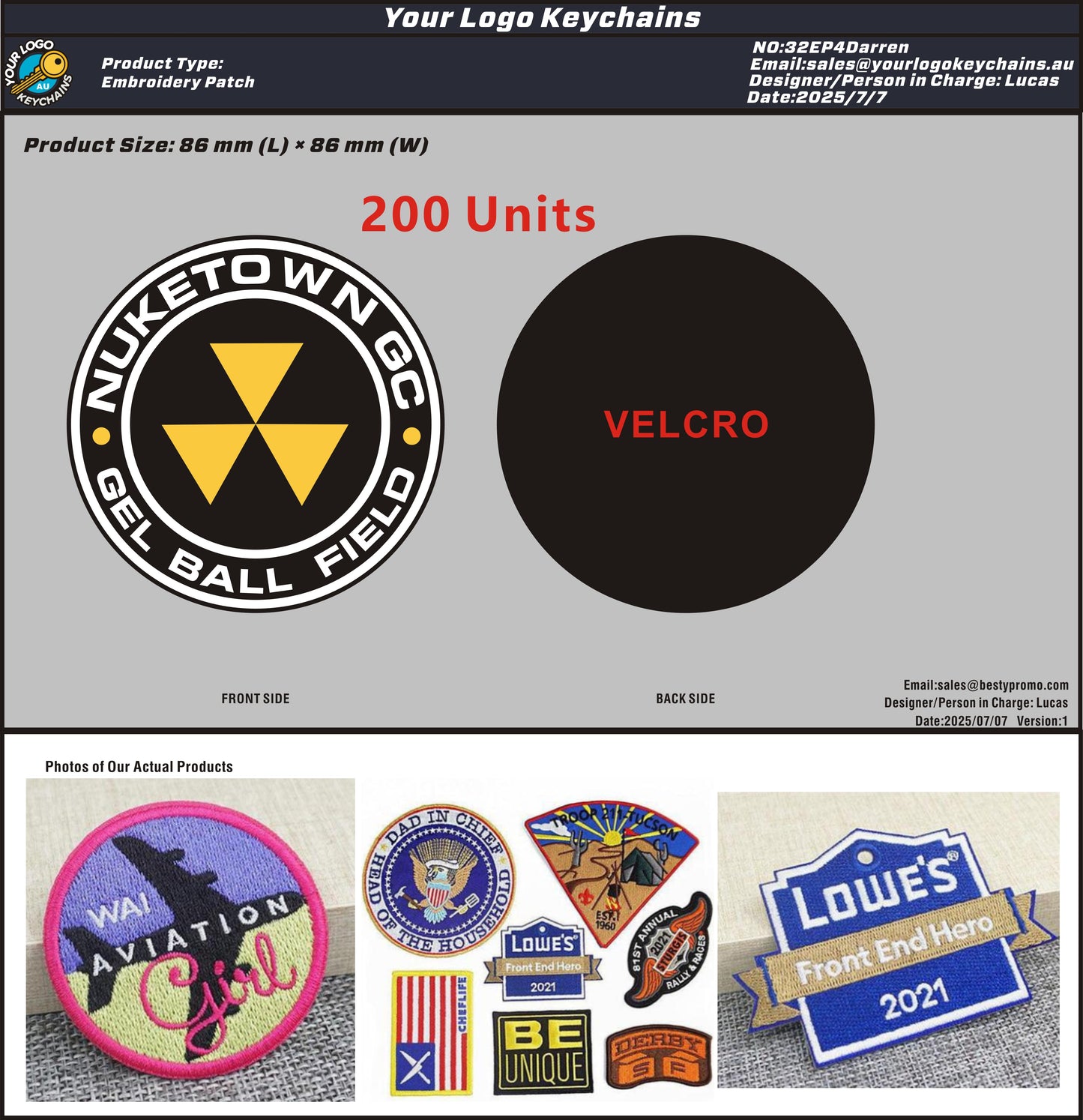 Embroidery Patch 32EP4Darren 20250707