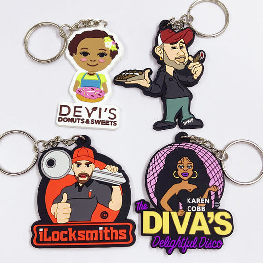 Custom 3D Rubber Keychains for School Events