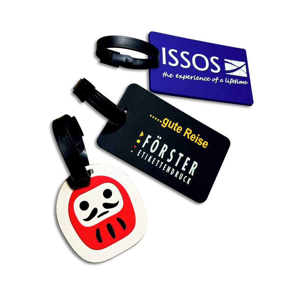 Custom Rectangular 3D Rubber Luggage Tag - Order Online