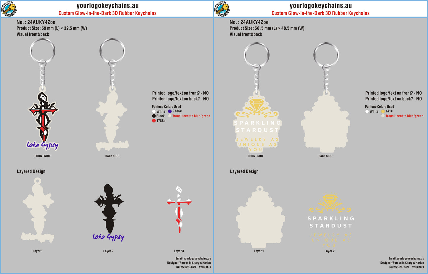 Custom Glow-in-the-Dark 3D Rubber Keychains-24AU20250321KY4Zoe