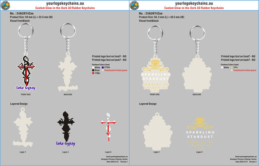 Custom Glow-in-the-Dark 3D Rubber Keychains-24AU20250321KY4Zoe