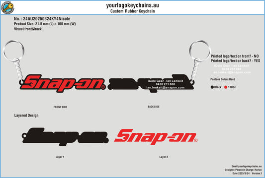 CUSTOM RUBBER KEYCHAINS - 24AU20250324KY4Nicole