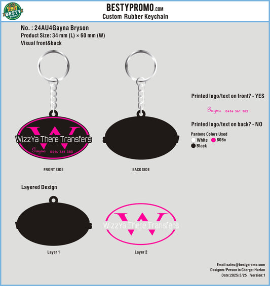 CUSTOM RUBBER KEYCHAINS - 24AU4Gayna Bryson 20250325