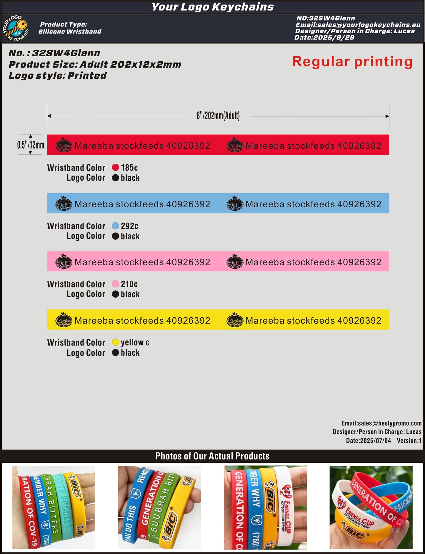 CUSTOM Silicone Wristband - Solid-24OT4Glenn2025929