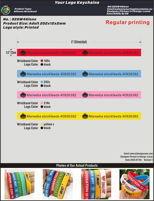 CUSTOM Silicone Wristband - Solid-24OT4Glenn2025929