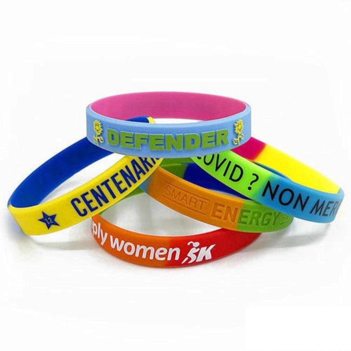 Custom Segmented Silicone Wristbands - Order Online
