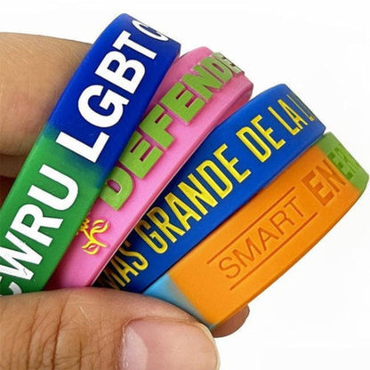 Custom Segmented Silicone Wristbands - Order Online