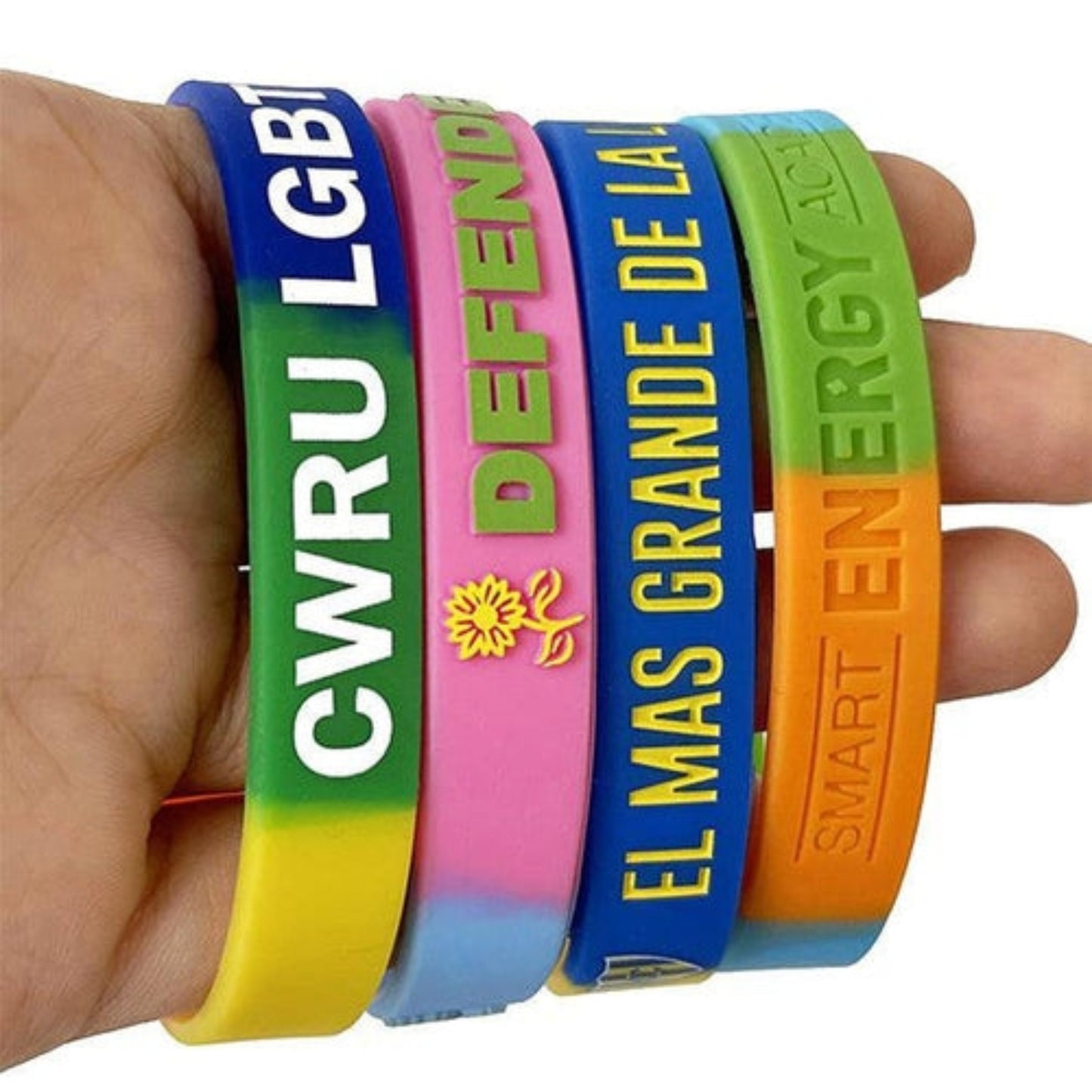Custom Segmented Silicone Wristbands - Order Online