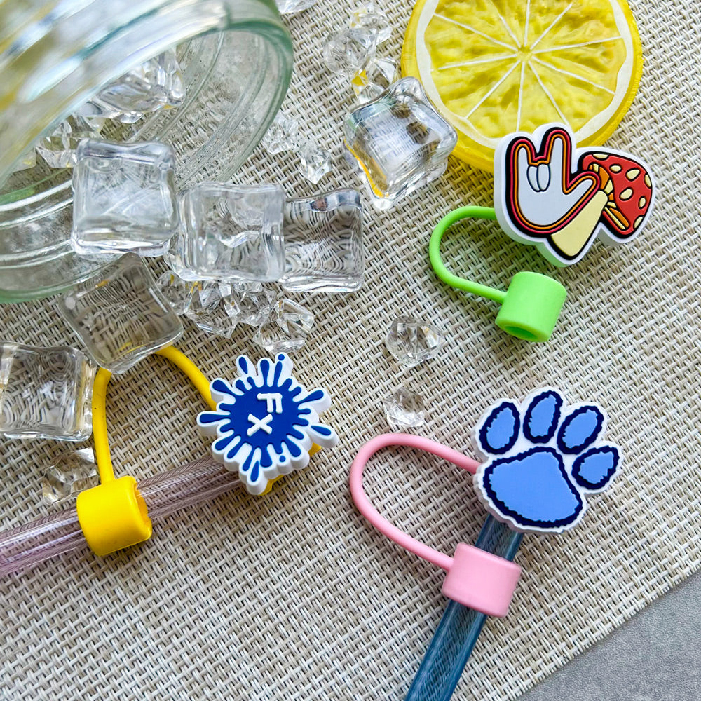Custom Silicone Straw Toppers