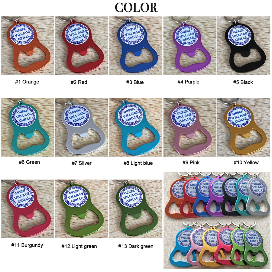 Custom Aluminium Bottle Opener Keychains-Free Design Proof & Quote