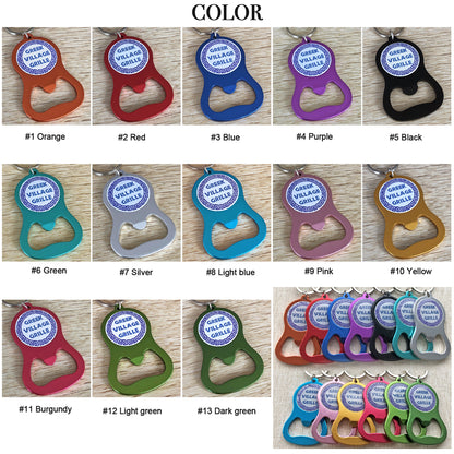Custom Aluminium Bottle Opener Keychains-Free Design Proof & Quote