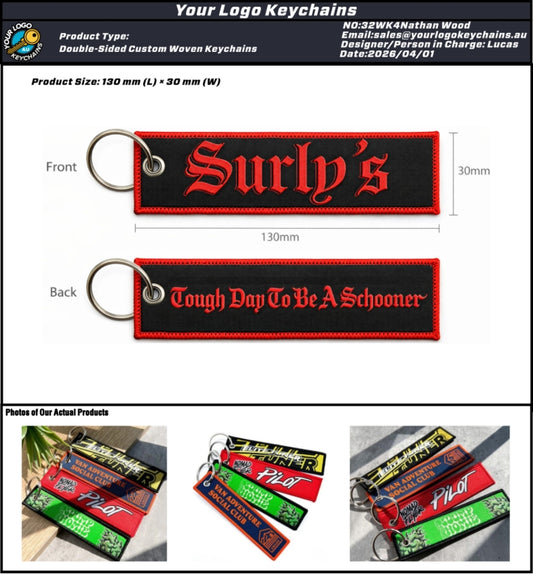 Custom Double-Sided Woven Flight Key Tag - 20260401 - 32 -4