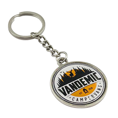 Dual-Sided Doming Metal Keychain - Order Online