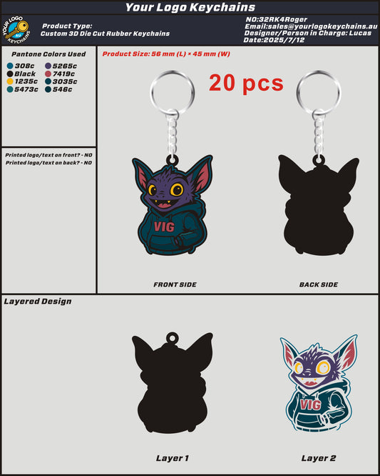 3D Rubber Keychain 32RK4Roger 20250712