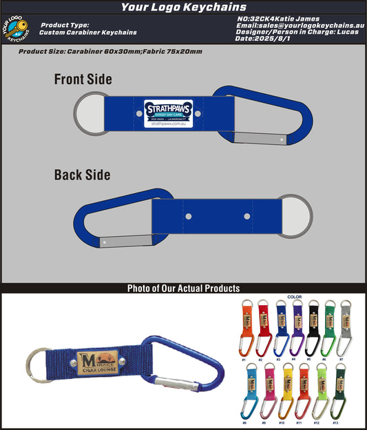 Carabiner Keychain 32CK4Katie James(V3) 20250703
