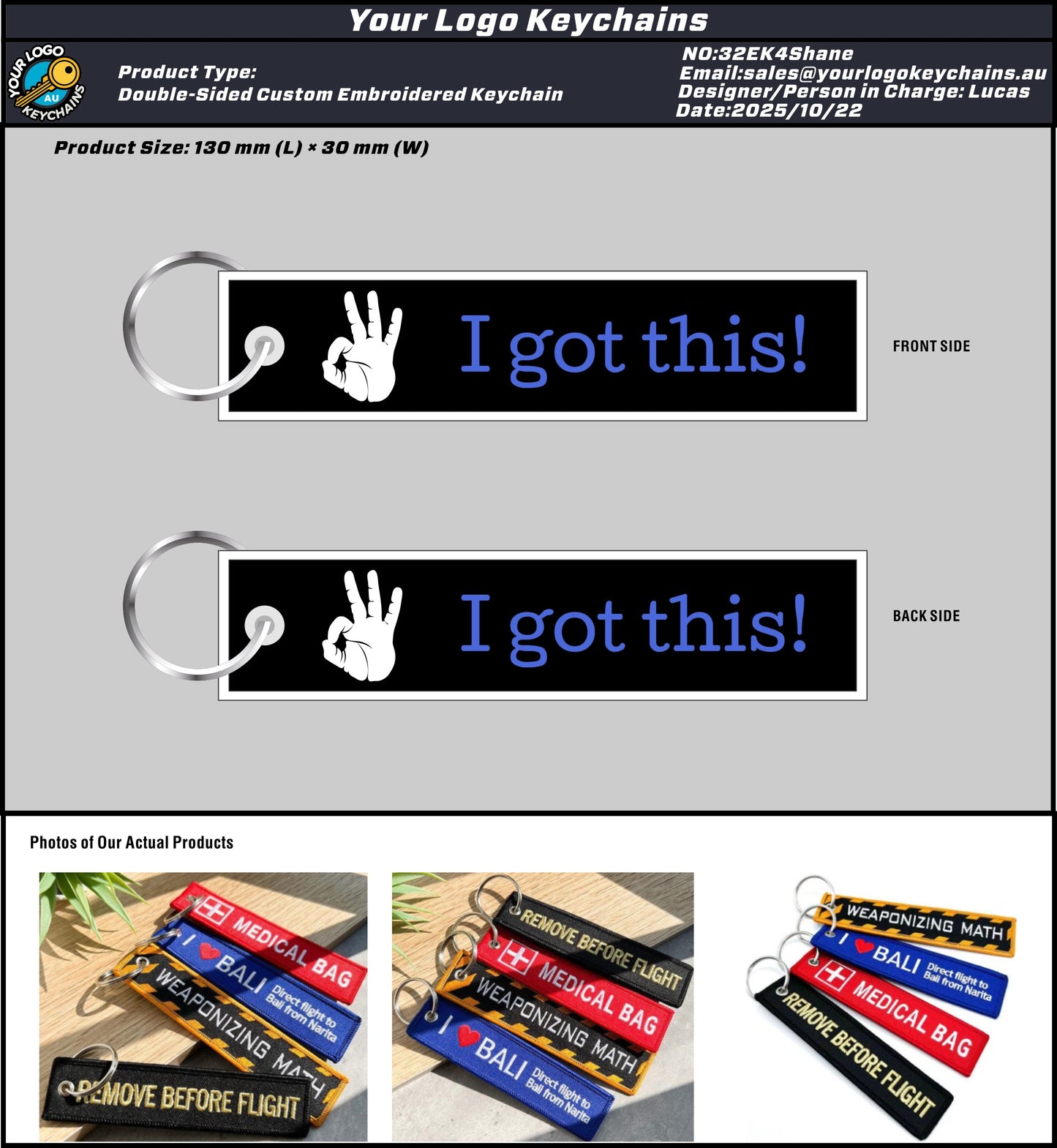 Embroidered Keychains 32EK4Shane 20251022