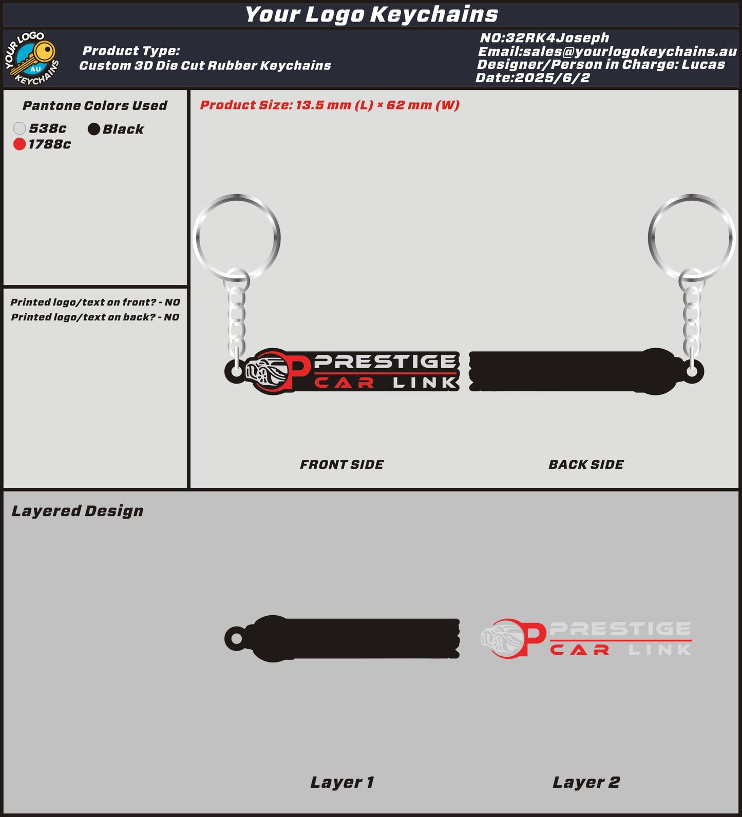 Rubber Keychain 32RK4Joseph 20250602