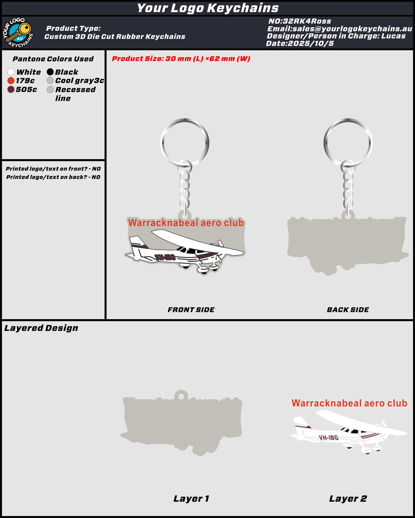 Rubber Keychain 32RK4Ross 20251004