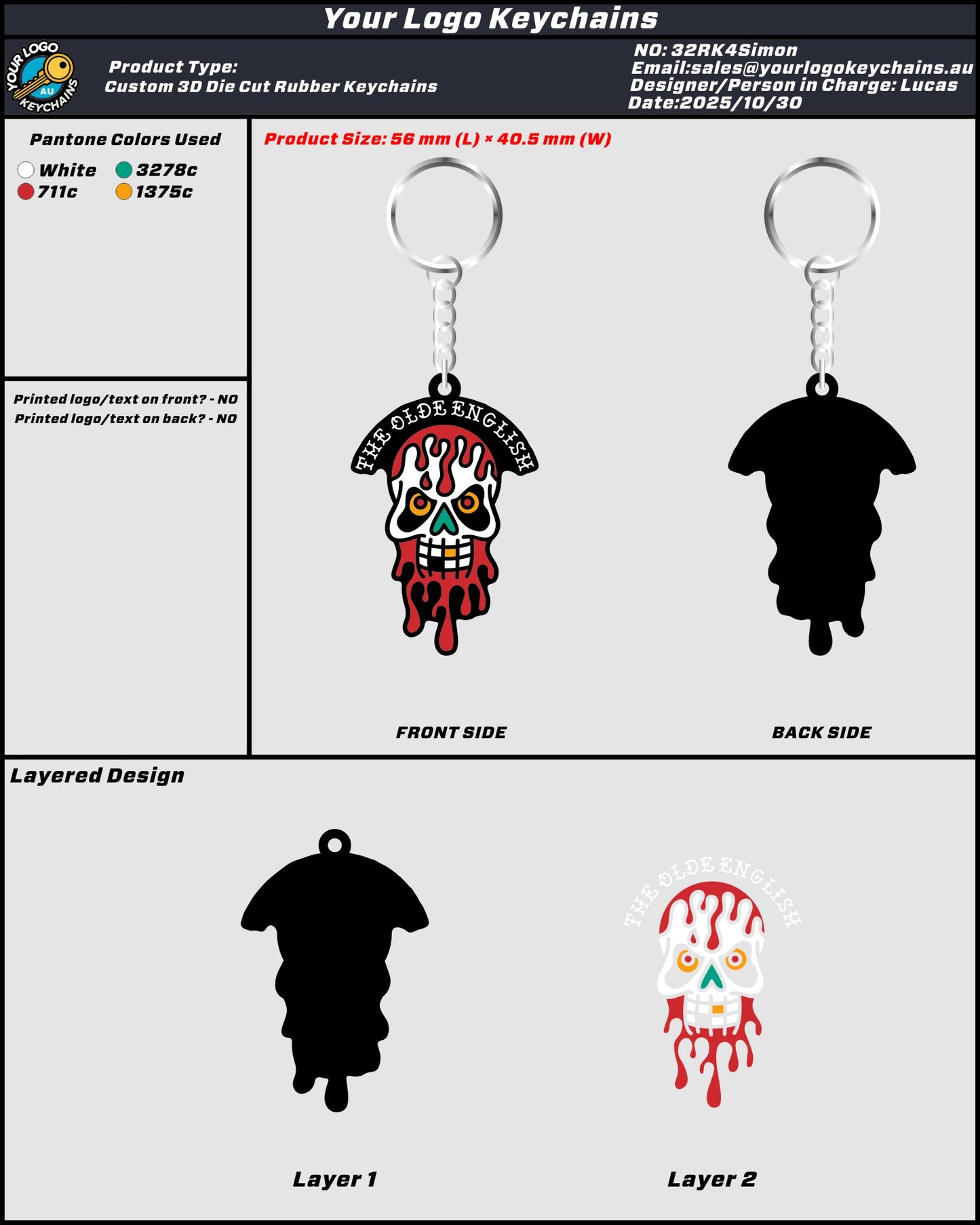 Rubber Keychain 32RK4Simon 20251030