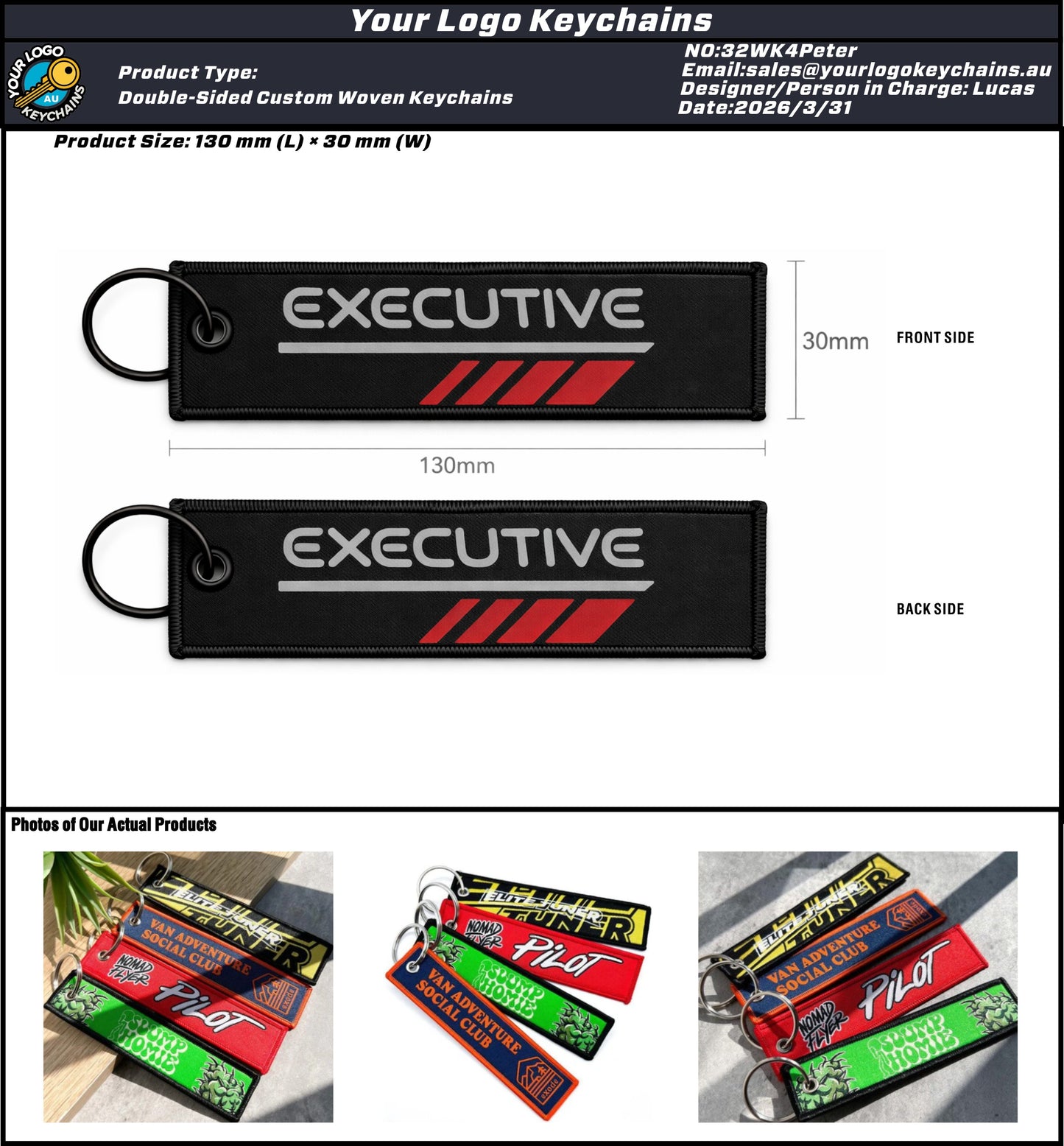 Custom Double-Sided Woven Flight Key Tag - 20260402 - 32 -1