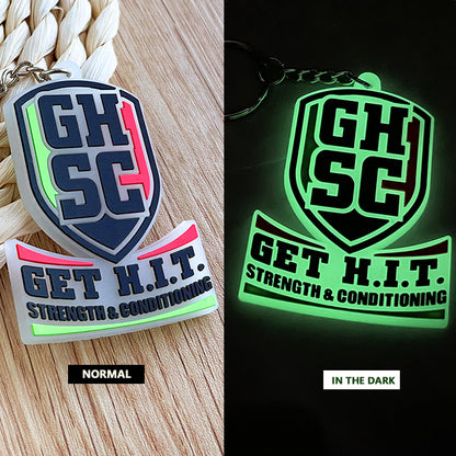 Custom Glow-in-the-Dark 3D Rubber Keychains - Order Online