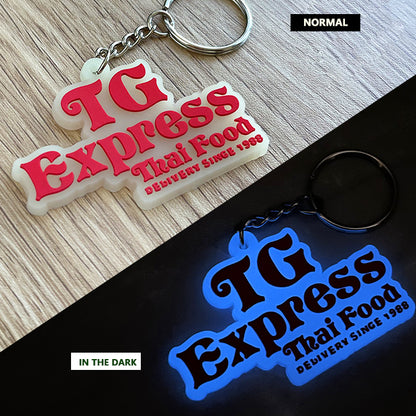 Custom Glow-in-the-Dark 3D Rubber Keychains - Order Online