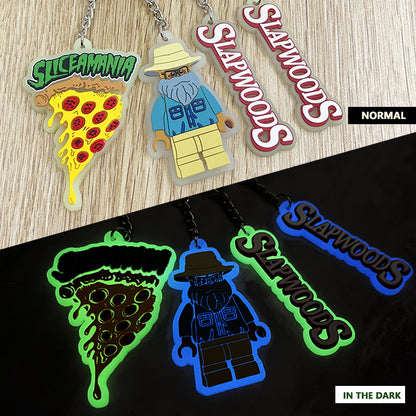 Custom Glow-in-the-Dark 3D Rubber Keychains - Order Online