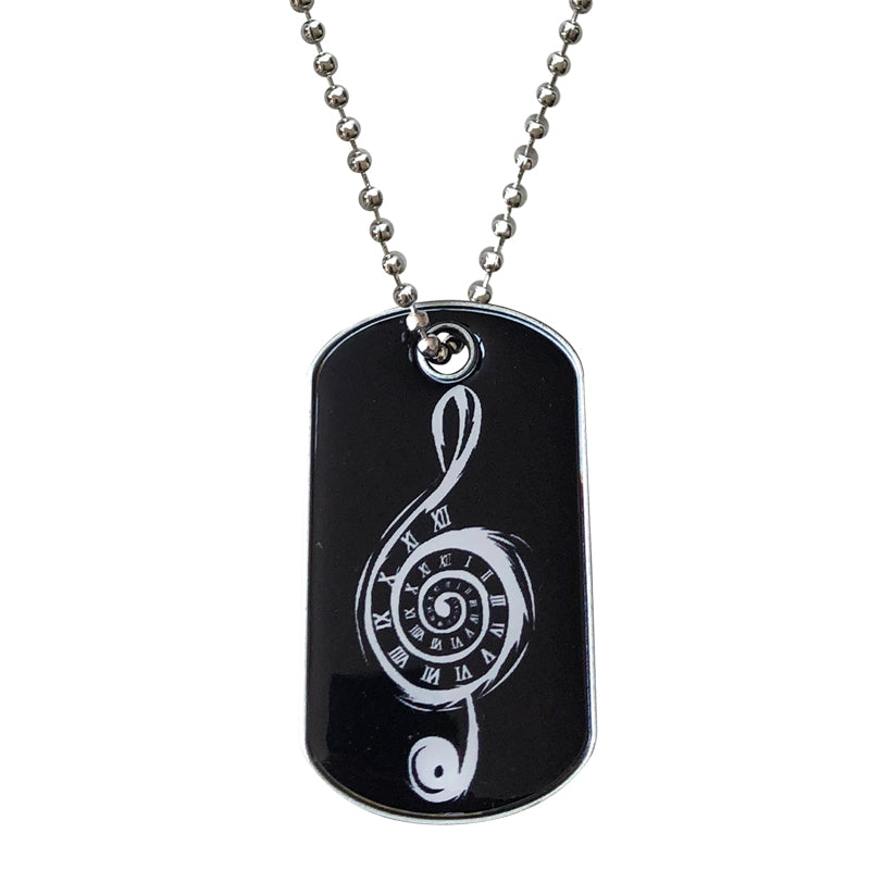 Custom Metal Dog Tag Necklace with Doming
