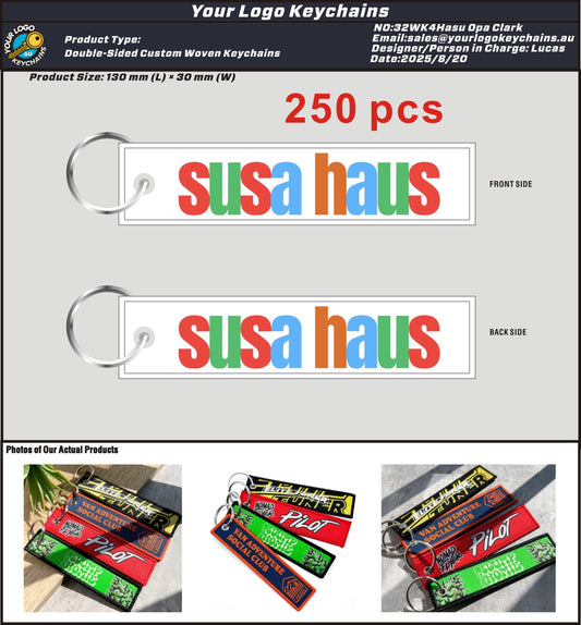 Double Sided Woven Keychains 2WK4Hasu Opa Clark 20250820
