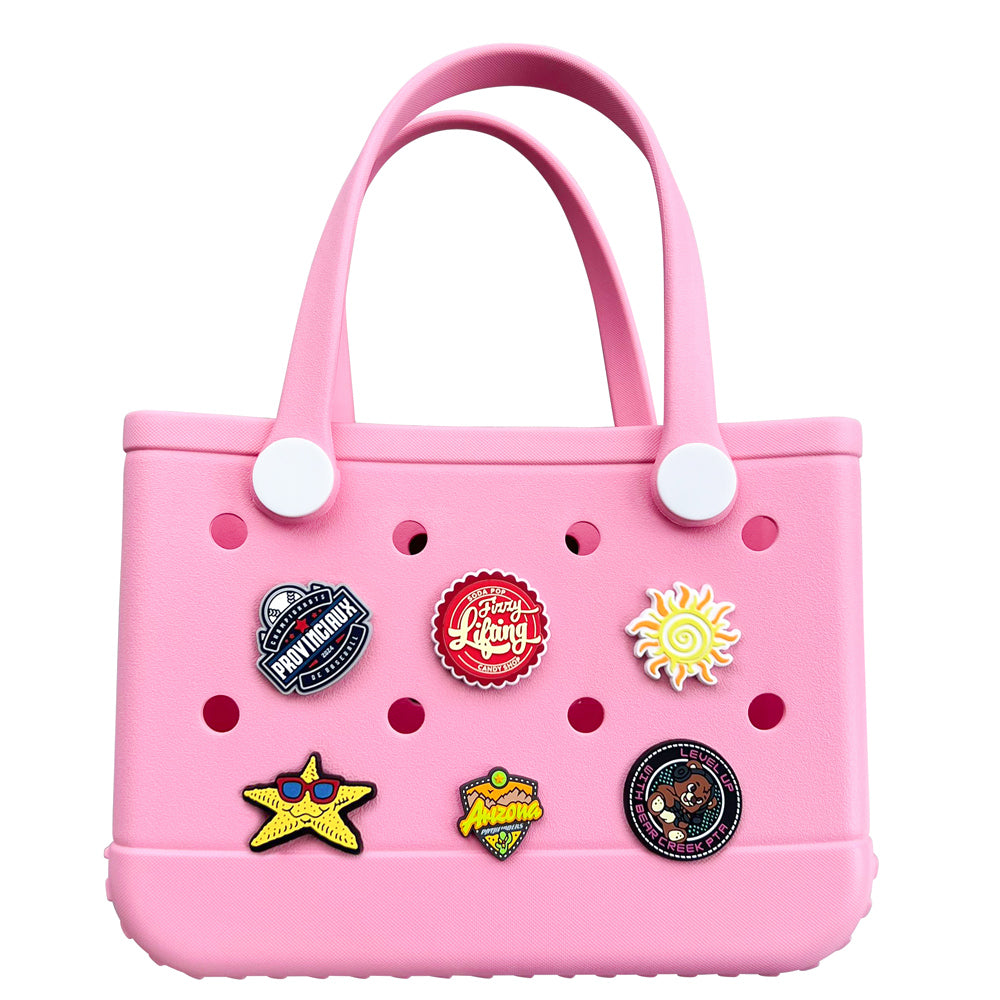 Custom Rubber Bag Charms – Perfect for Totes with Holes