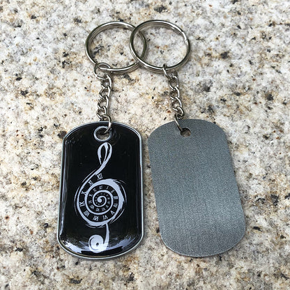 Custom Metal Dog Tag Keychain with Doming– Free Design Proof & Quote