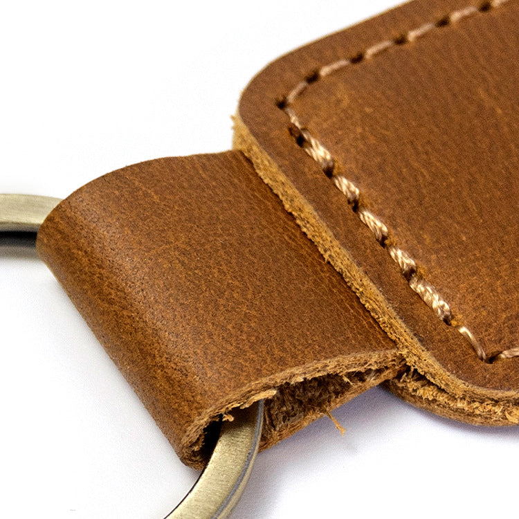 Rectangular Leather Keychain