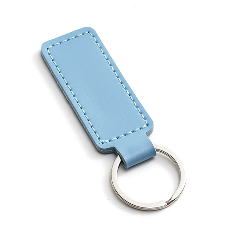 Rectangular Leather Keychain