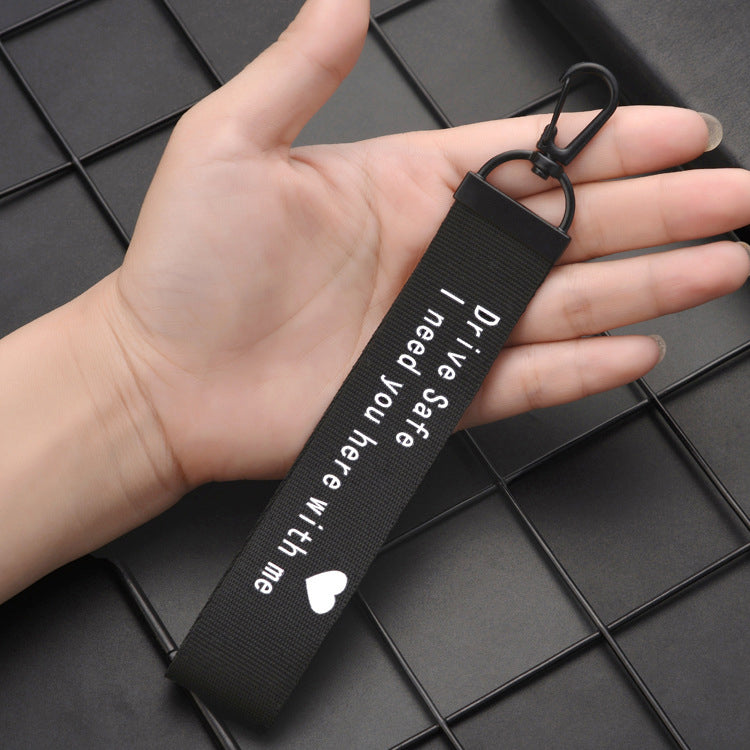 Woven Rectangular Hook Keychain