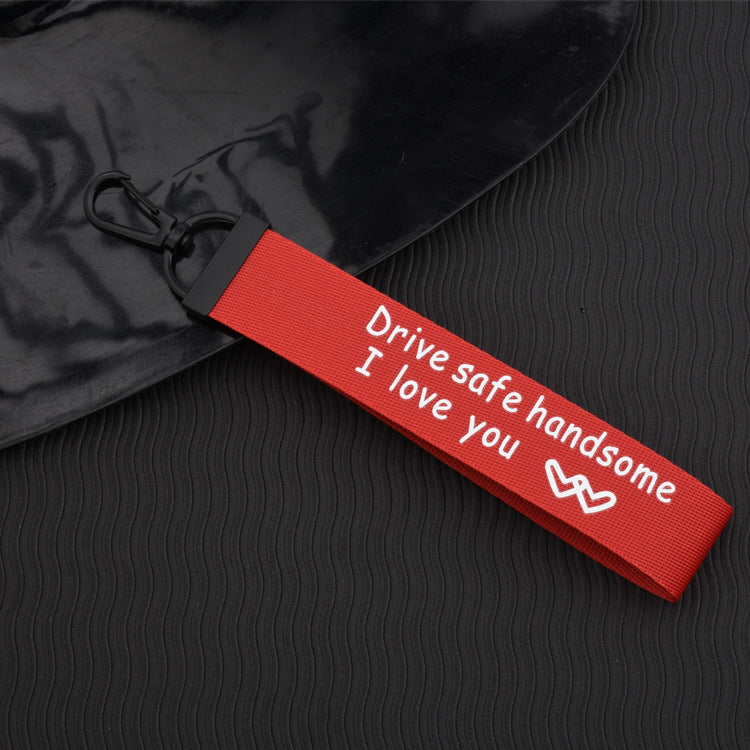 Woven Rectangular Hook Keychain