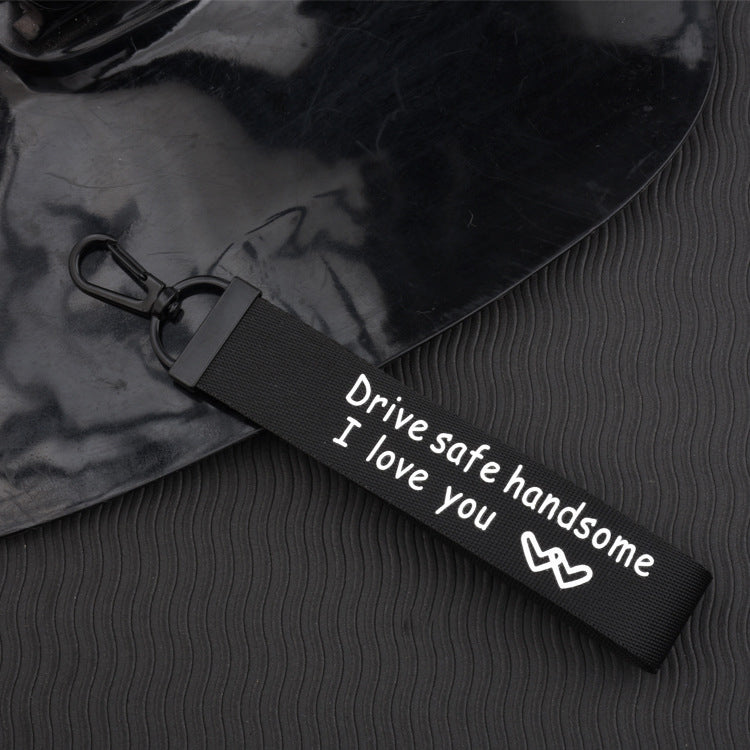 Woven Rectangular Hook Keychain