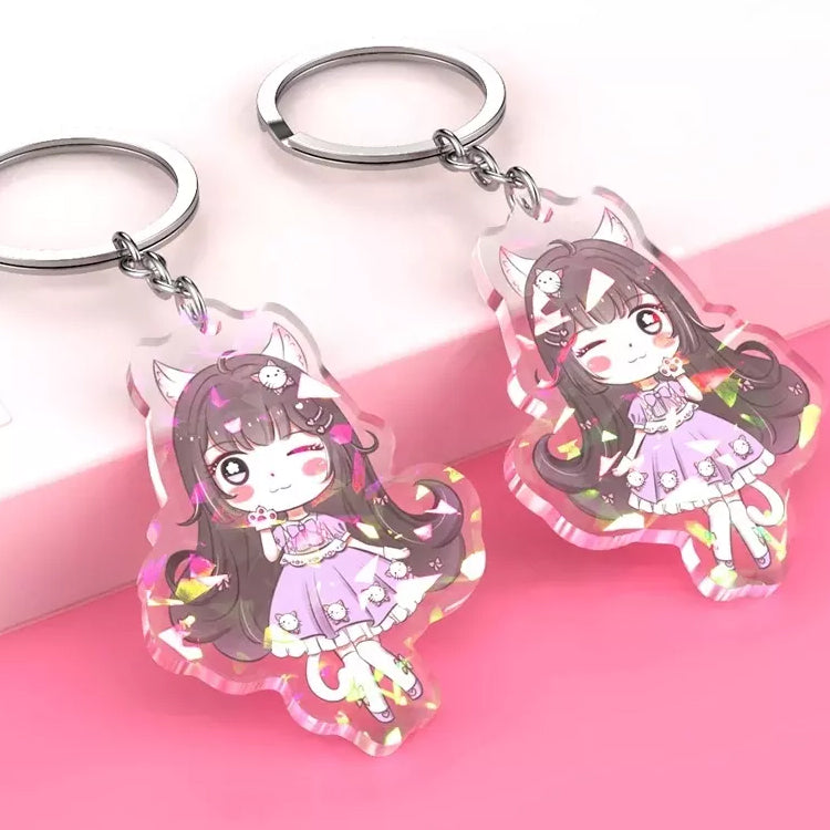 Custom Die-Cut Acrylic Keychain