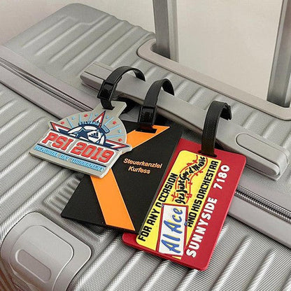 Custom Rectangular 3D Rubber Luggage Tag - Order Online