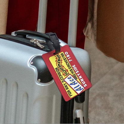Custom Rectangular 3D Rubber Luggage Tag - Order Online