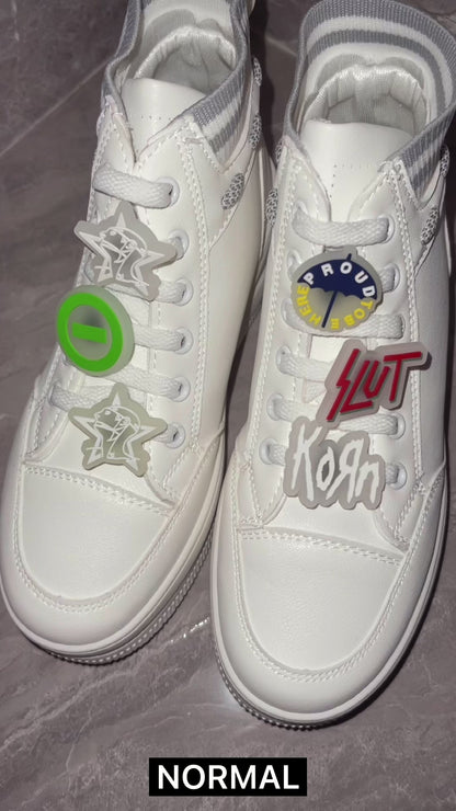 Custom Clip Shoe Charms - Glowing – Free Design Proof & Quote